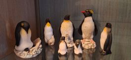 Sammungsauflösung Pinguin - Familie 7 teilig handbemalt