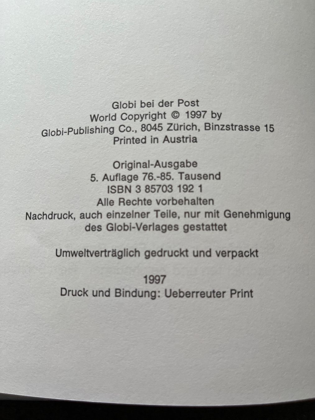 Libri: Globi bei der Post, mit Kuvert – Nuovo (secondo la descrizione) da Niederhasli venduto da Suneblueme 3