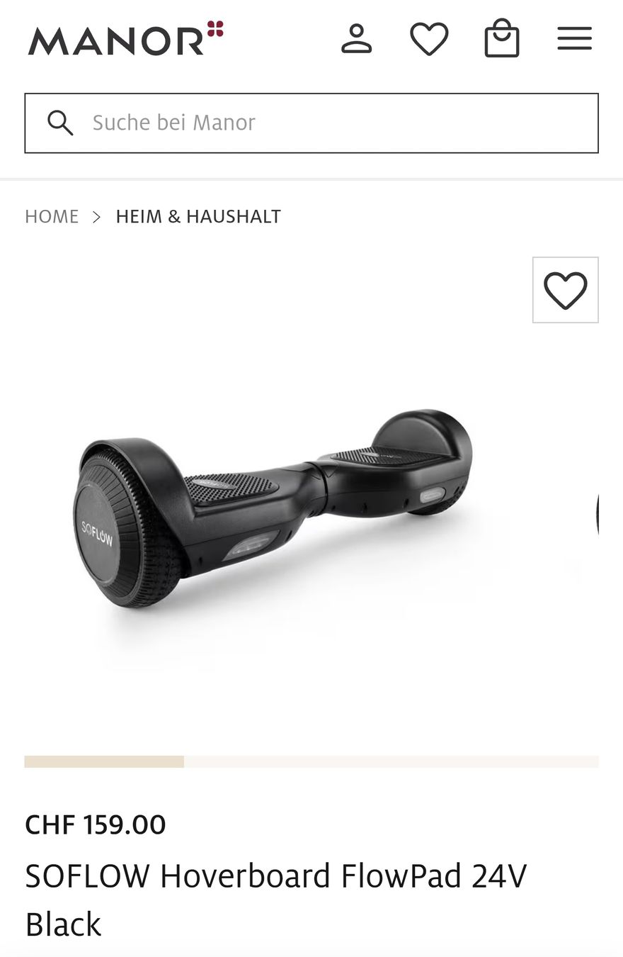 Soflow Hoverboards: NEU & OVP: SoFlow Flowpad 24V Hoverboard, Schwarz – Neu und originalverpackt aus Nidau von Biohoney 1