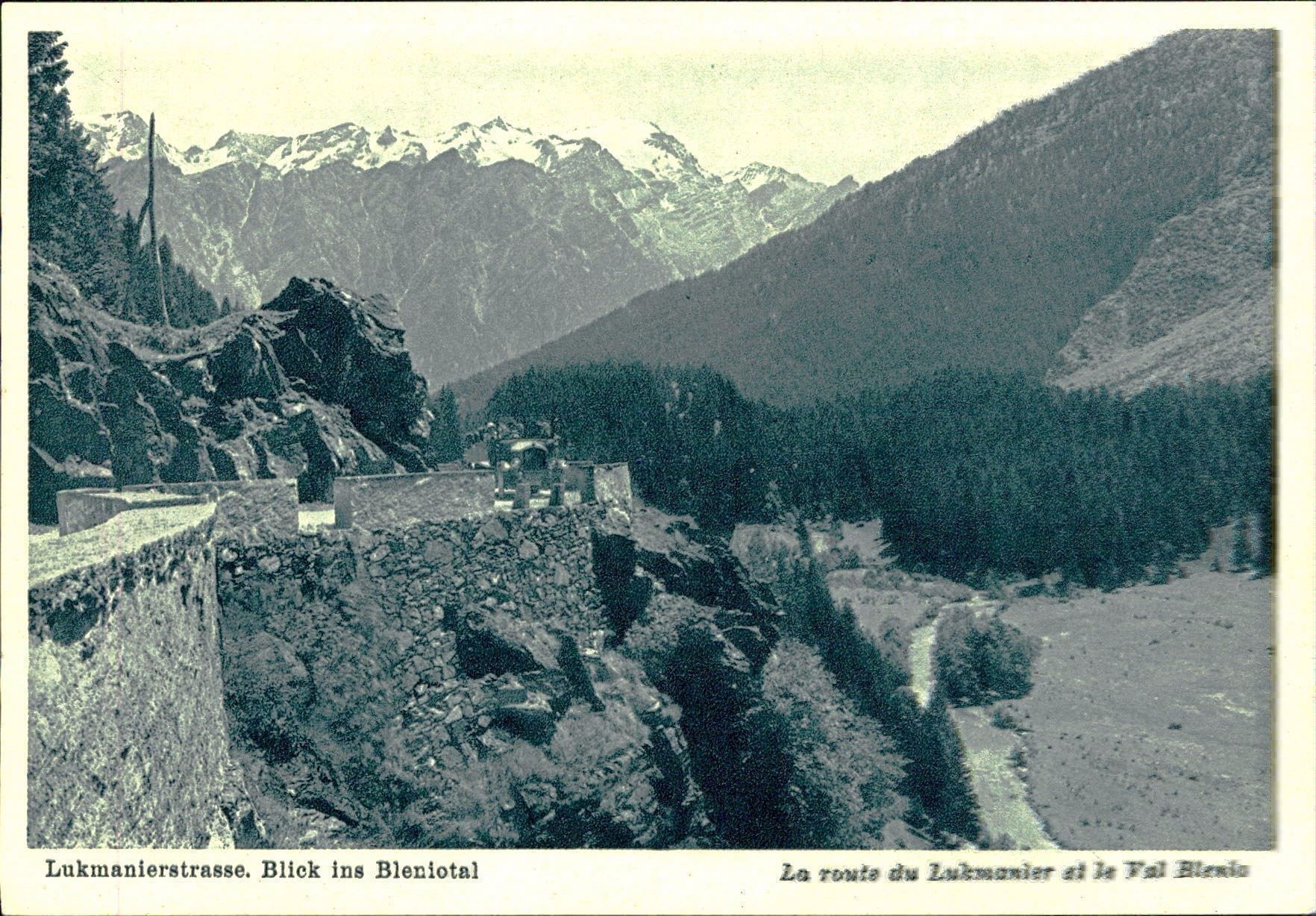Cartoline postali: Auto postale Lucomagno - Lukmanier – Usato da Biasca venduto da Blenio71