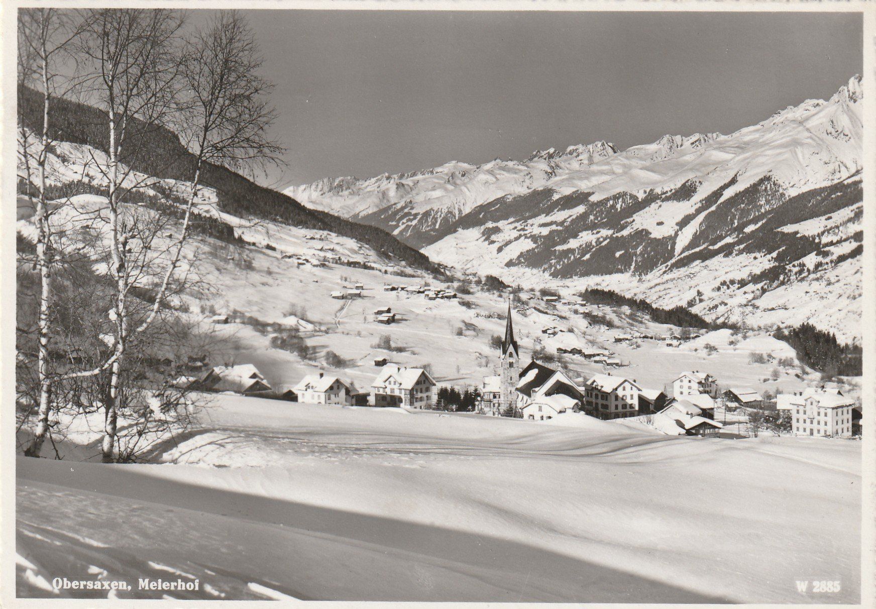 Ansichtskarten: Obersaxen im Winter – Gebraucht aus Rorschacherberg von fratovi2