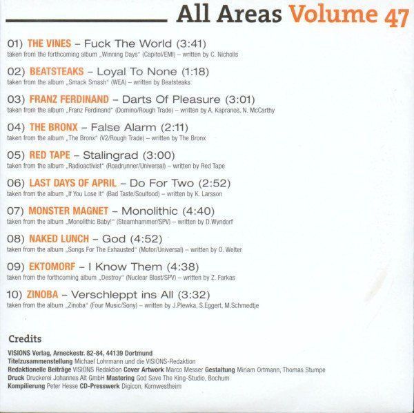 CD: All Areas Volume 47 F15 – Usato da Sessa venduto da fraenklishop 1