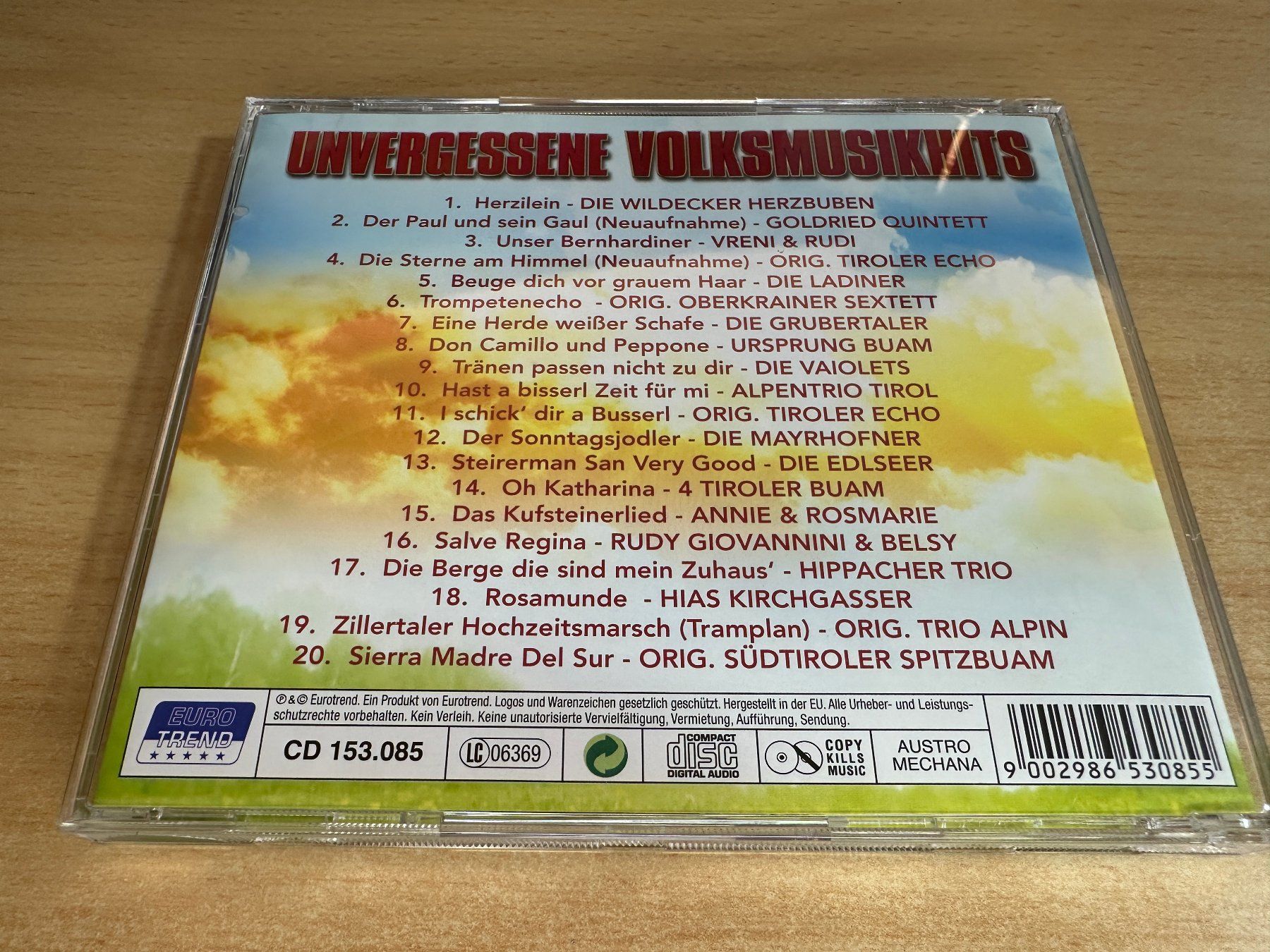 CD: A4 Various - Unvergessene Volksmusikhits – Usato da Rikon im Tösstal venduto da Alpenmutz 1