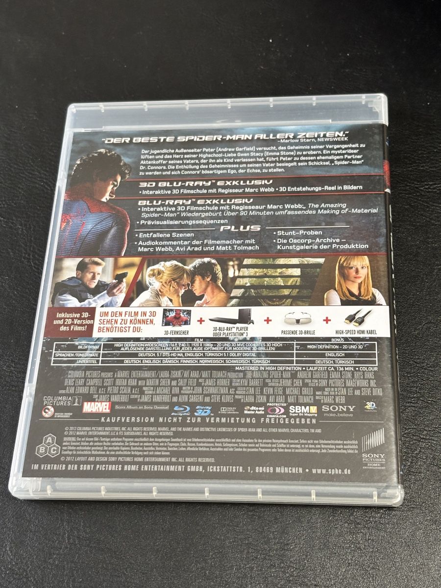 Tutti i DVDs: The Amazing Spider-Man 1 Blu-ray 3D+Blu-ray – Usato da Luzern venduto da Armastra 1