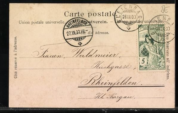 Cartoline postali: Langenthal, Gasthaus zum Bären, Kirche – Usato da Berlin venduto da bartko-reher 1