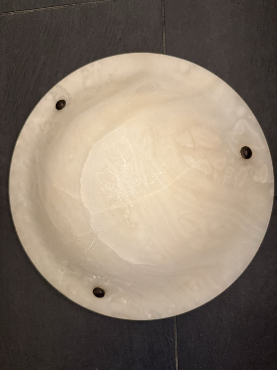 Kronleuchter & Deckenlampen: Deckenlampe rund Alabaster Marmor Optik gebraucht funktionsf – Gebraucht aus Bern von dorissiegenthaler