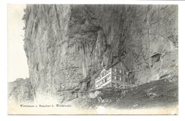 Alpstein (AI) Wirtshaus zum Aescher beim Wildkirchli - 1906