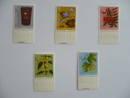 Pro Juventute 1975 1 Satz postfr. mit Tabs mit Bogennummer