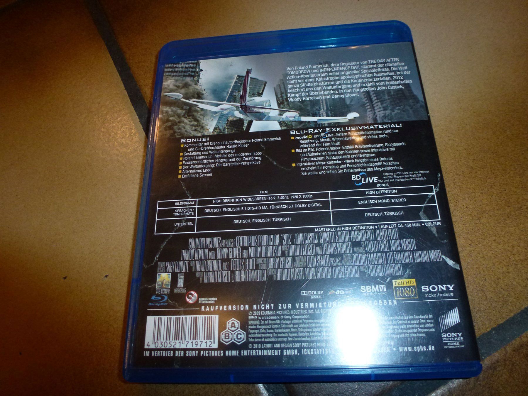 Tutti i DVDs: 2012 (BLU-RAY) – Usato da Olten venduto da Disc-Verkauf 2