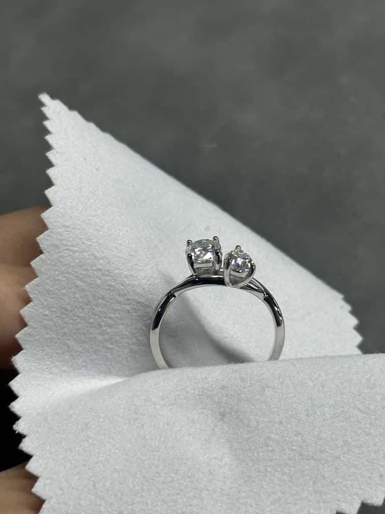 Anelli: Silber Ring mit Moissanit 1ct + 1.5ct – Nuovo (secondo la descrizione) da Zuzwil SG venduto da ParfumDeStraess 2