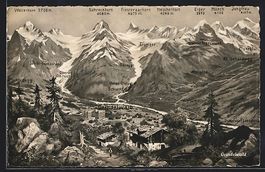 Grindelwald, Gesamtansicht mit Gipfelpan