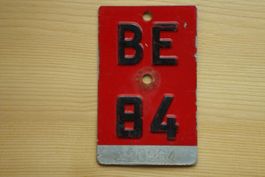 Velonummer Nummernschild BE 84