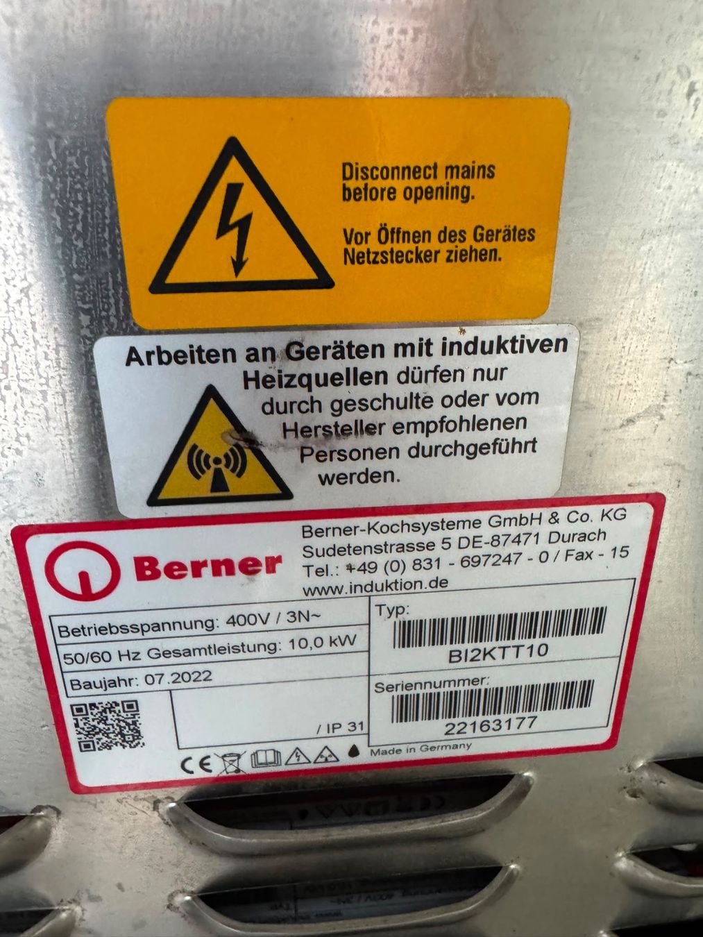 Herde: Berner Kochsysteme Induktionskochfeld mit 2 Kochzonen – Gebraucht aus Rüegsauschachen von flo.93 3