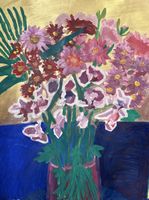 Blumenstillleben, Acryl auf Leinwand, Original Gemälde 🖼️ 