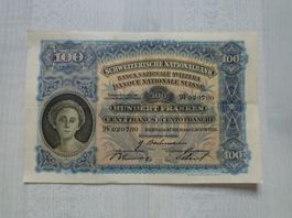 Schweiz ++ 100.- Franken 3. August 1939