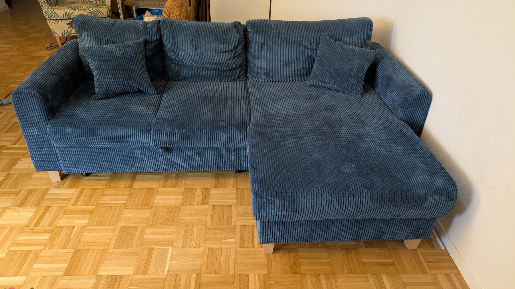 Sofas: Ecksofa Cord blau – D'occasion à Basel par Shopability 4