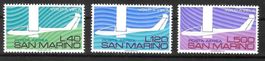 San Marino Serie 1077-1079 50 Jahre Segelflugsport ** 1974