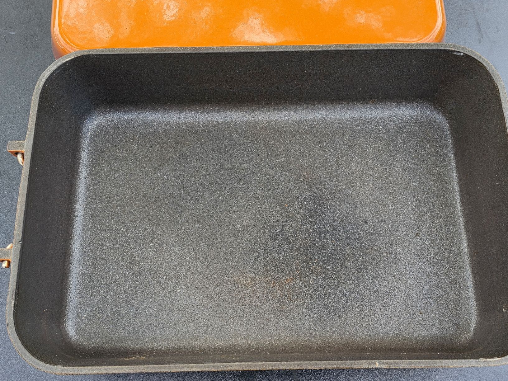 Emalco Pentole: Emaille Bräter orange emailliert mit Deckel – Usato da Mettlen venduto da elios0888 7