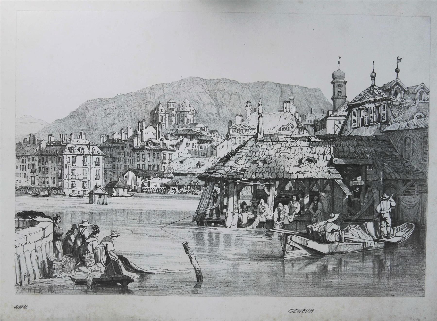 Incisioni: Genève Lithographie von Prout – Usato da Rafz venduto da Helvet32