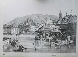 Genève Lithographie von Prout