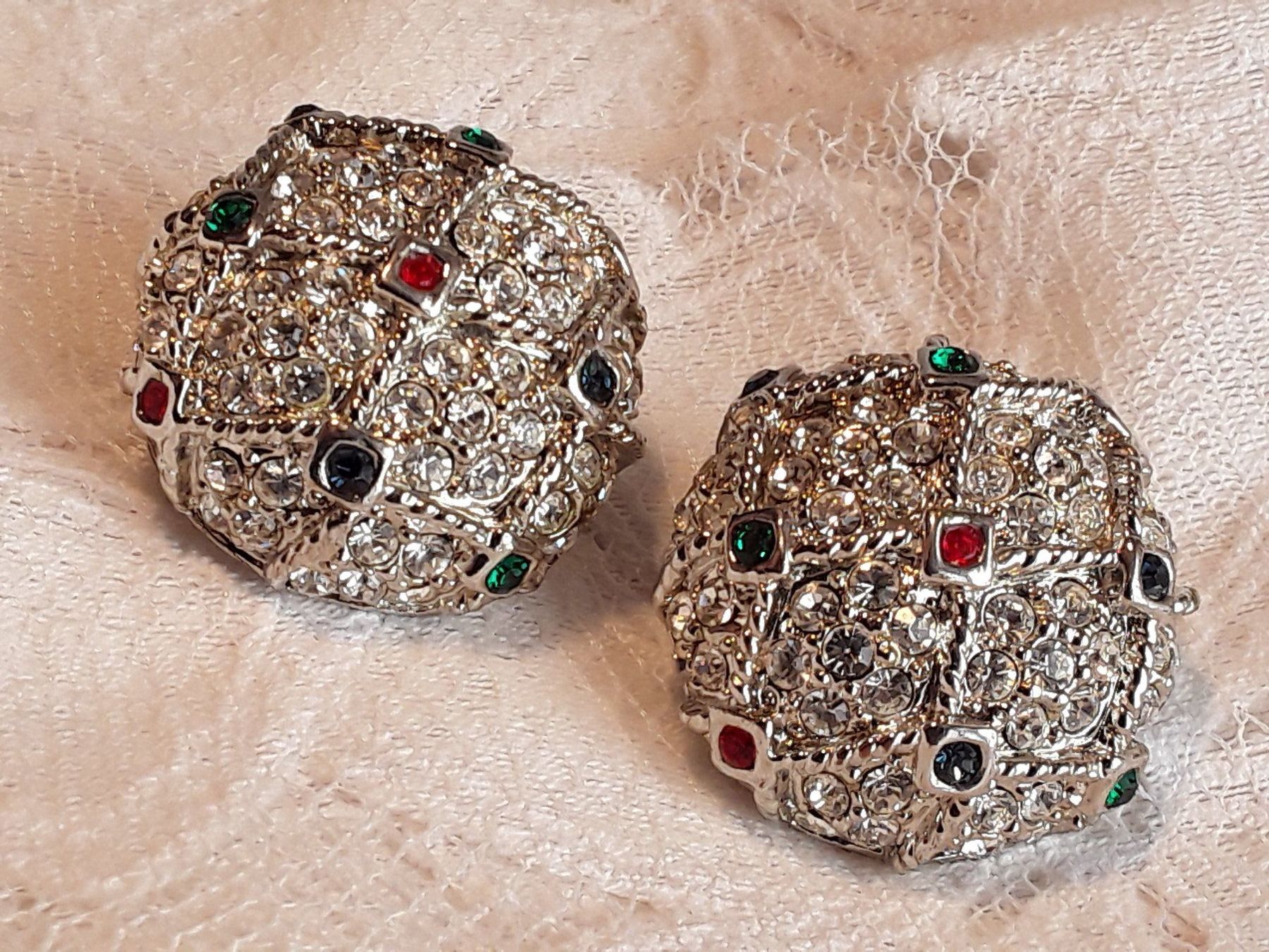 Orecchini pendenti & Orecchini a lobo: Vintage luxuriöse Strass Ohrclips 80er – Usato da Zürich venduto da helsan
