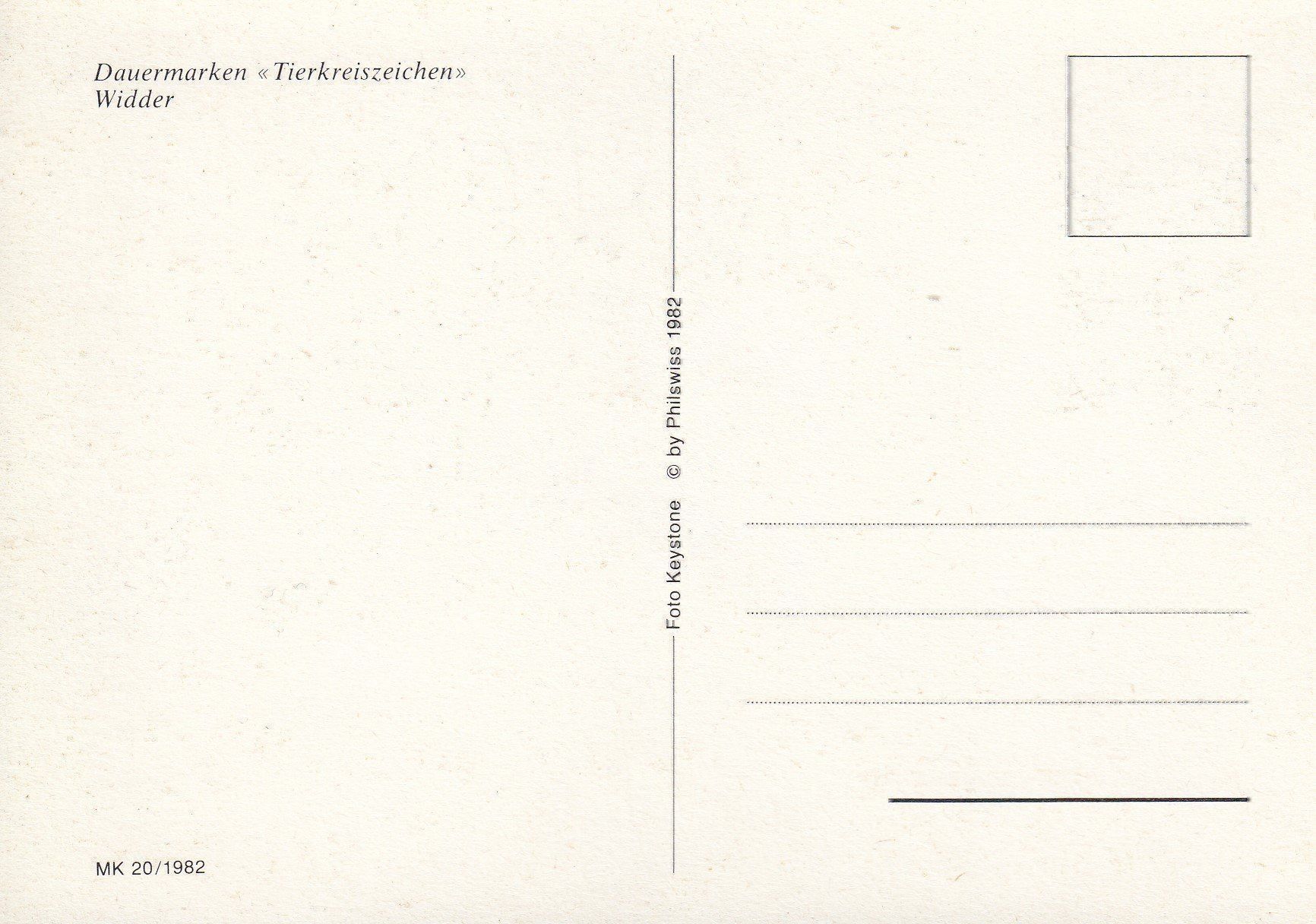 Tutti i francobolli: 1982 Postkarte Widder FDC Engelberg – Usato da Spreitenbach venduto da Mustang_1105 1