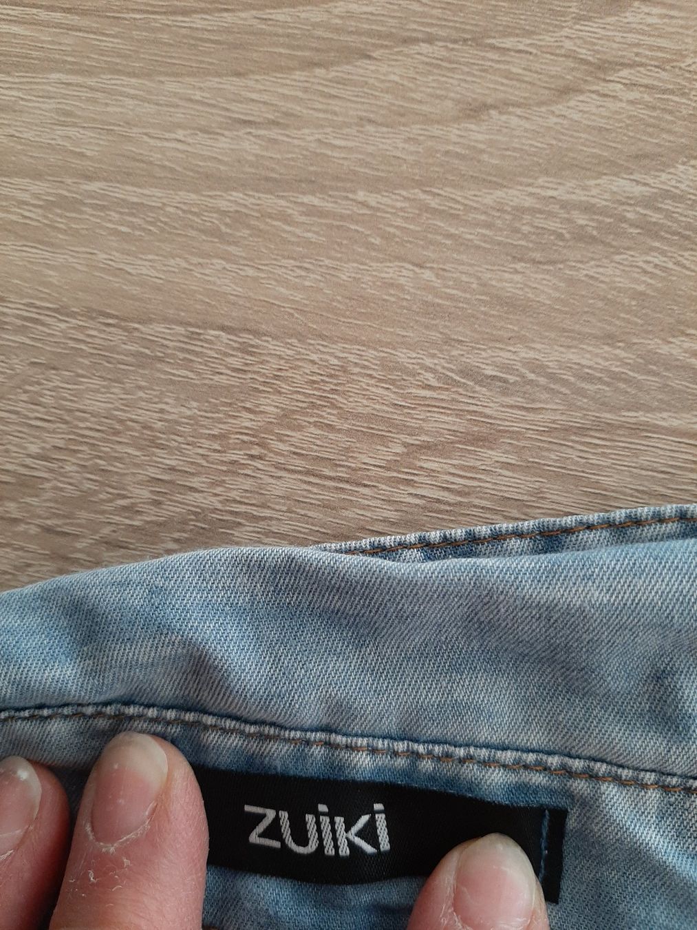 Top: Jeans-Stoff Top zum Binden, ca. Grösse S – Usato da Menziken venduto da Rien1 5