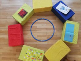 Bausteine-Kissen – stilvoll & vielseitig - im Set ( 9 Stk.)