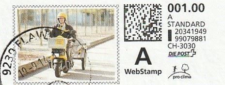 Alle Briefmarken: "Webstamp der  Post", 31.3.2014, Postbote – Gebraucht aus Aarburg von Aare10