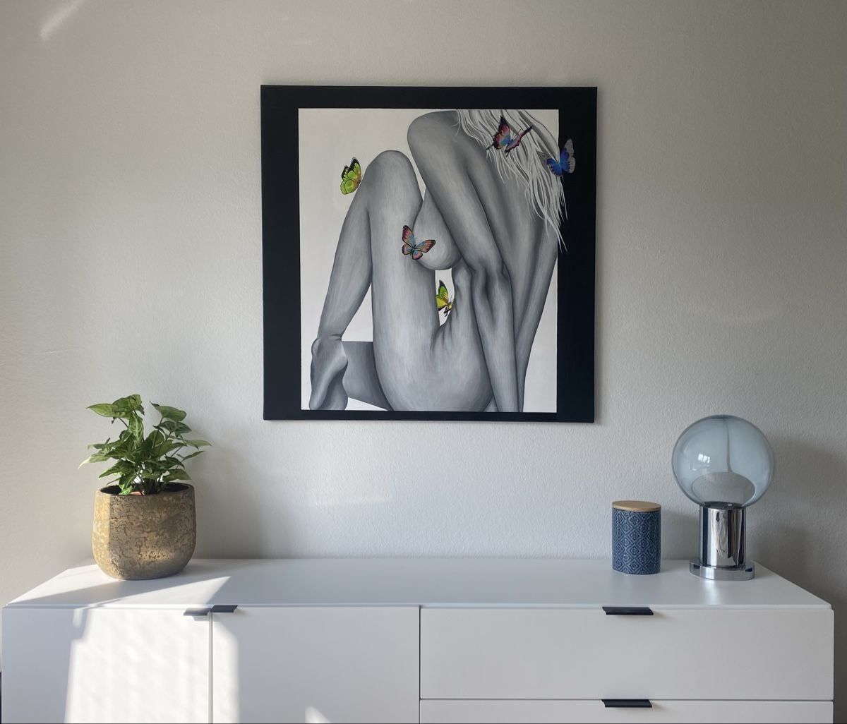 Dipinti: Art work, auf Leinwand Akt butterflys – Nuovo e nell'imballaggio originale da Buchberg venduto da the_w8gy