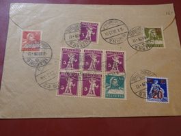 8.VII.29., EUGEN SEKULA NACH BORNA LEIPZIG, 10er, 6 er TELL