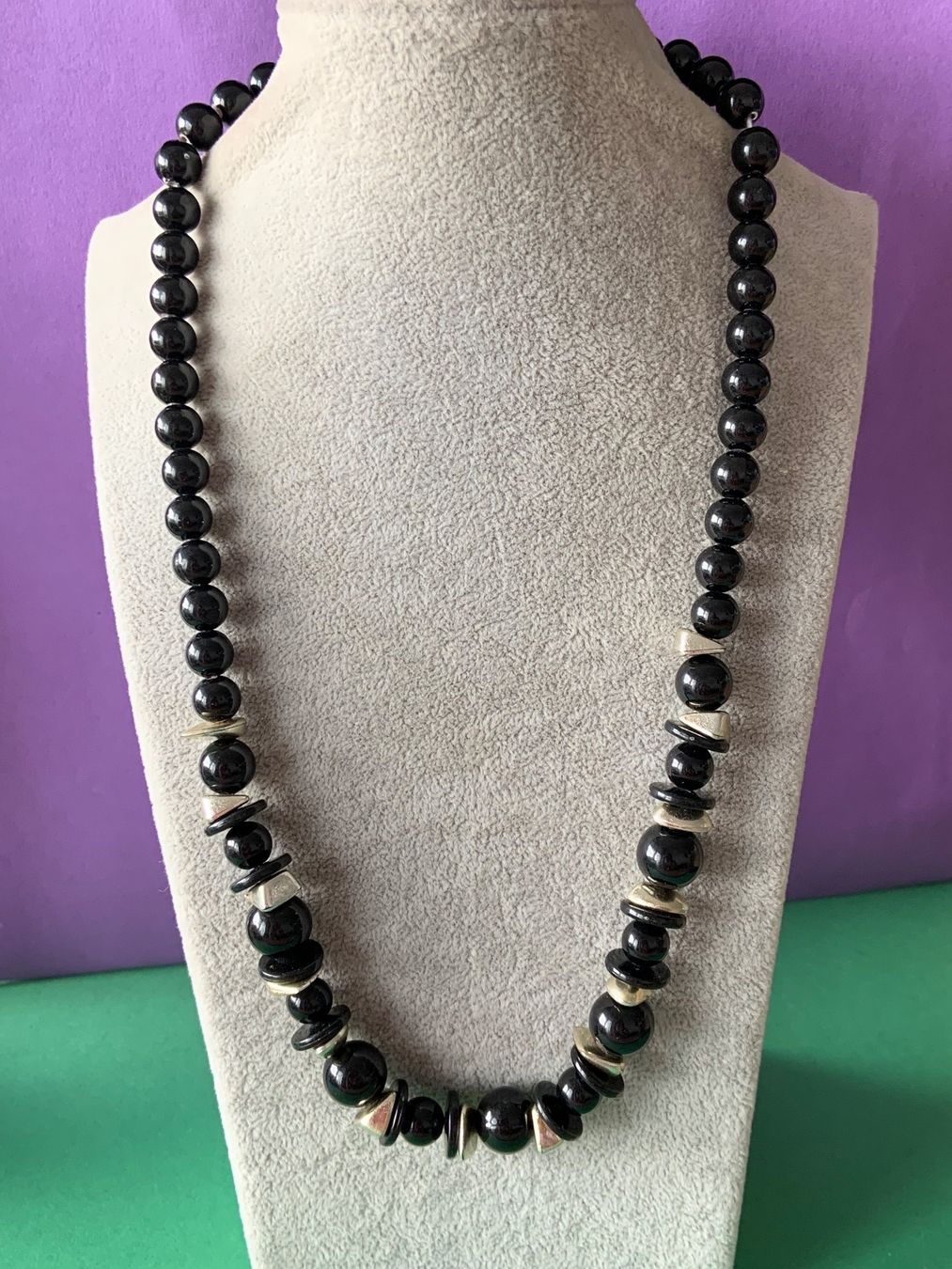 Catenine: Schwarze Kette Silberelemente – Usato da Laufen venduto da Bellavitaboom