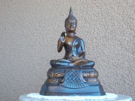 Gepflegte 24cm Bronze Skulptur Figur*BUDDHA*Thailand 1180gr.
