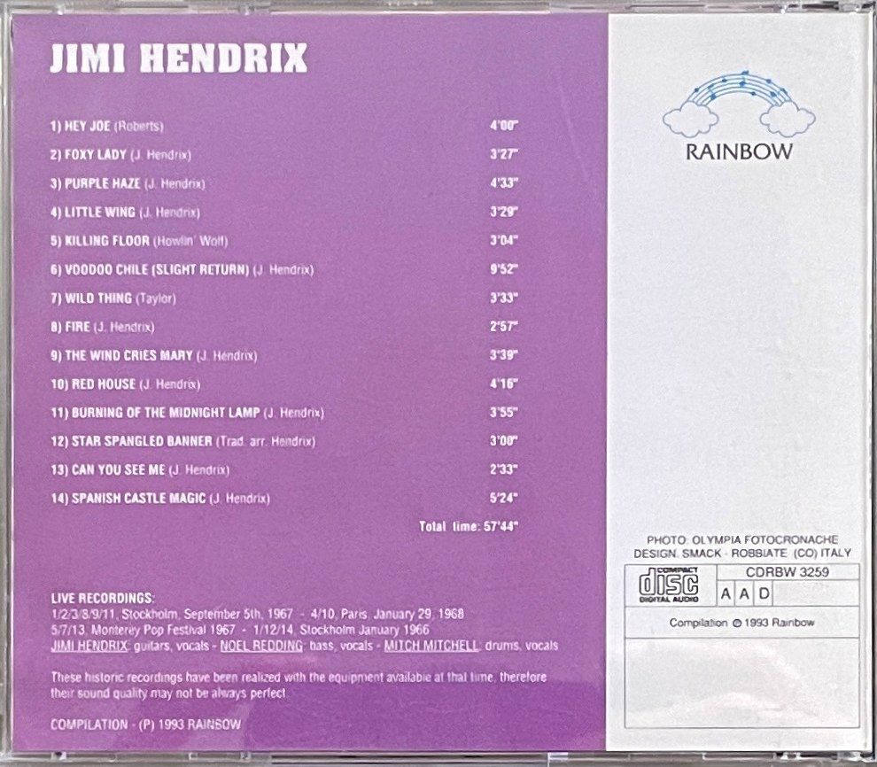 CDs: Jimi Hendrix - Live Recordings – Gebraucht aus Savagnier von Ne2065 1