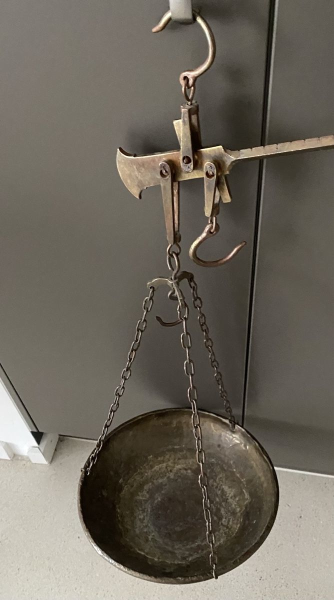 Bilance e pesi: Antike Balkenwaage ca. 1850 – Usato da Geroldswil venduto da Marlenca