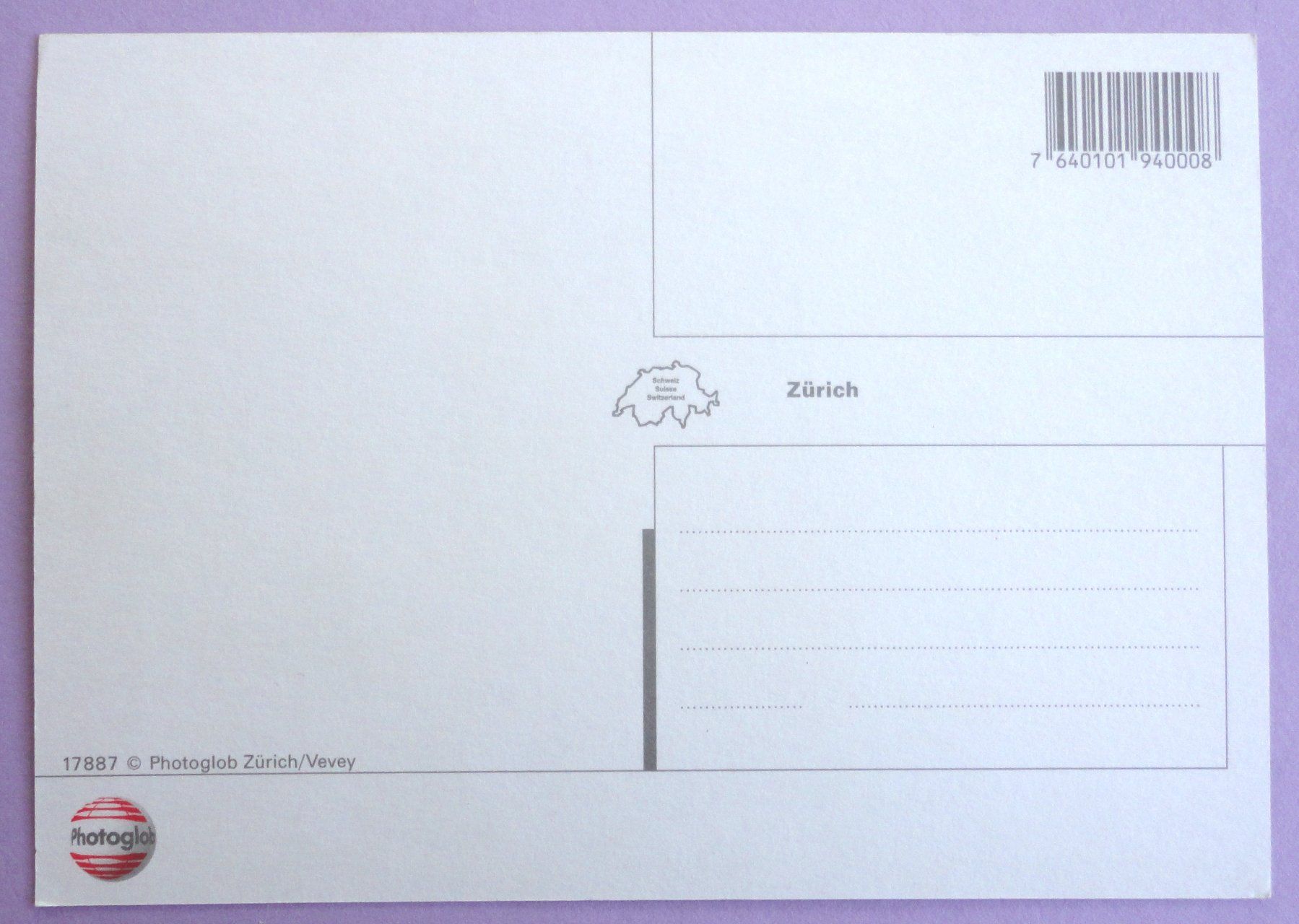 Cartoline postali: Zürich – Usato da Fétigny venduto da Billy2miny 1