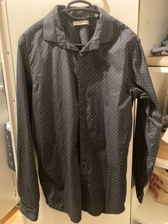 Jack & Jones Premium Hemd L / 42 Schwarz gepunktet