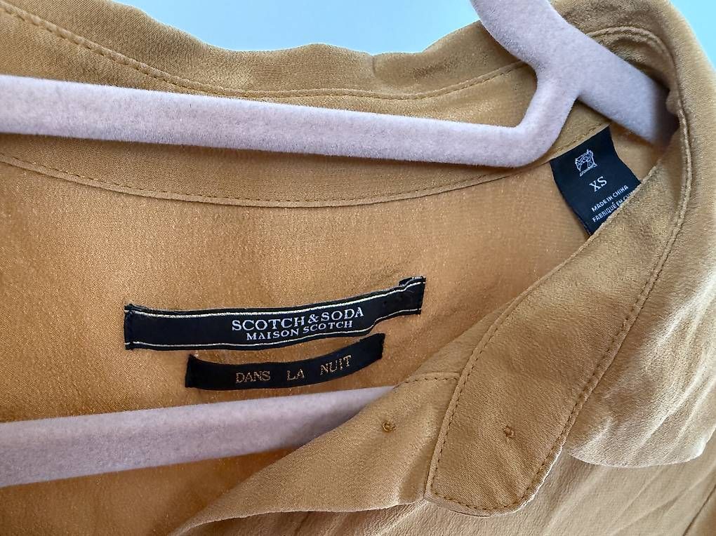 Maison Scotch Camicette: Maison Scotch Seidenbluse | 100% Seide | Ocker/Senf – Usato da Rotkreuz venduto da monzaa 3