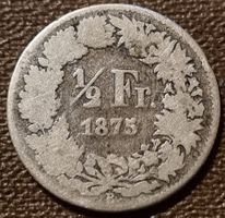 50 RAPPEN SCHWEIZ - JAHR 1875 - SELTEN
