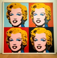 Marilyn Monroe Andy Warhol Popart 105x105cm Handgemalen