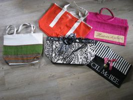 Lot de 5 cabas - Plages ou autres - Strand - Einkauftaschen