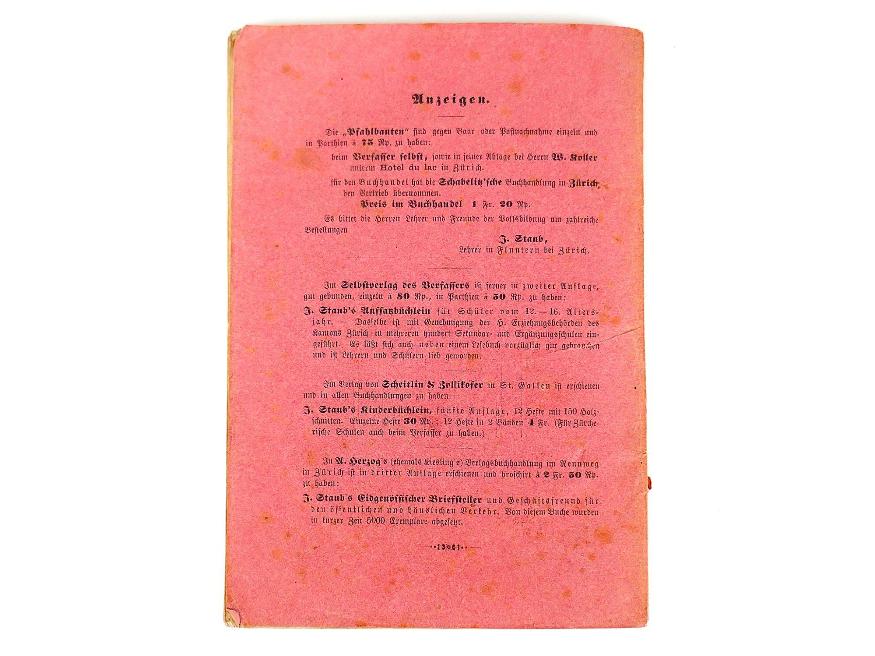 Libri: Buch "Die Pfahlbauten" – Usato da Urtenen-Schönbühl venduto da Restwert_Schoenbuehl 1