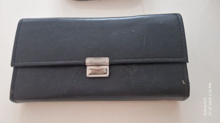 Schwarze Leder Brieftasche, Top Zustand - Sommer Aktion!