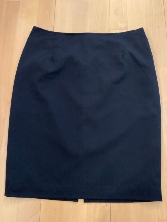 Yessica Damen Rock in Gr. 38, Schwarz, fein gestreift