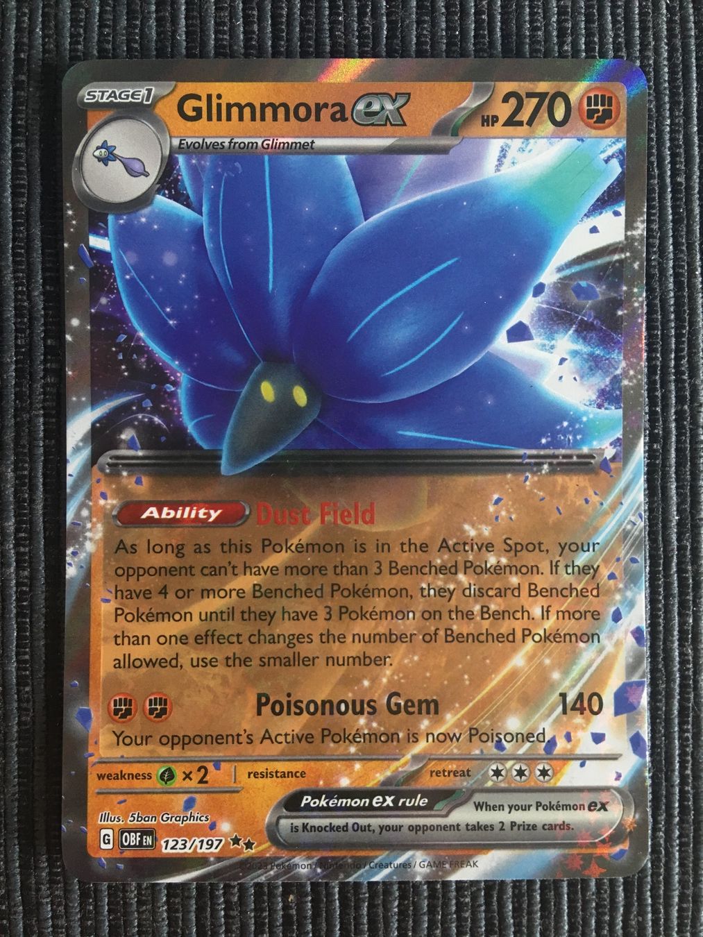 Pokémon Sammelbilder & Trading cards: Pokemon Obsidian Flames Glimmora EX Englisch – Neu (gemäss Beschreibung) aus Wabern von Collectfun
