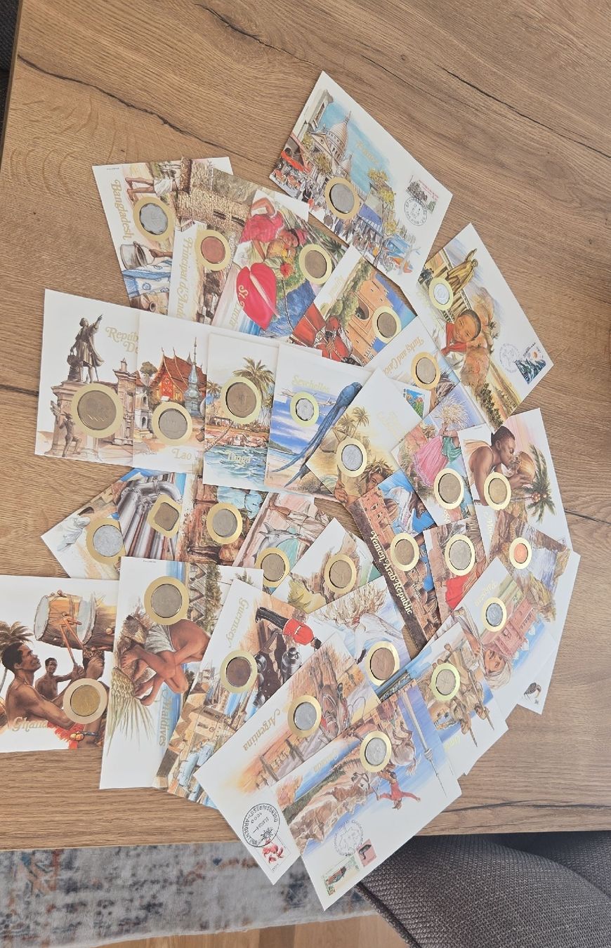 Cartoline postali: Postkarten mit Münzen – Usato da Neuenhof venduto da archia