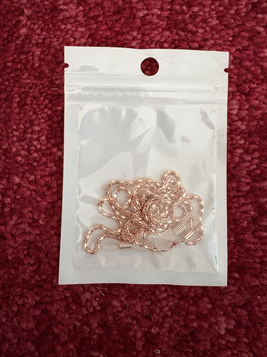 Catenine: Chic Roségoldene Brillekette neu! – Nuovo e nell'imballaggio originale da Zürich venduto da fioredivita