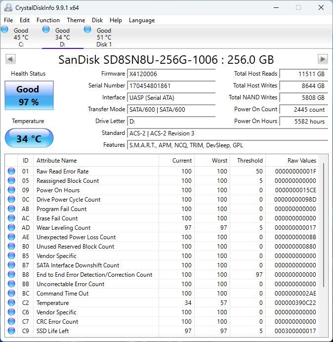 Sandisk Harddisks: Sandisk SSD 256GB M.2 SATA NGFF – Gebraucht aus Rebstein von sho_7yky 1