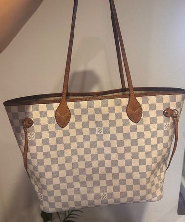 Original Louis Vuitton Neverfull MM (Damier Azur)