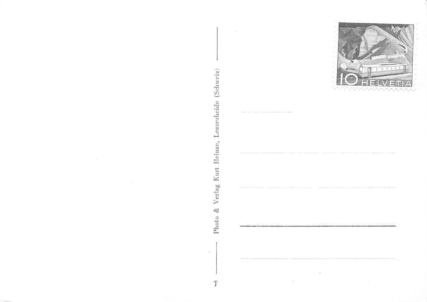 Cartoline postali: Lenzerheidsee piz forbisch arbiasch G – Usato da Biasca venduto da Blenio71 1